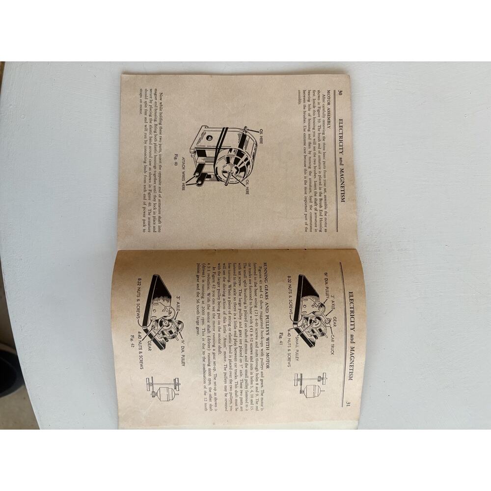Vintage 1956 Gilbert Fun With Electricity and Magnetism Manual of Instructions - Picture 4 of 4
